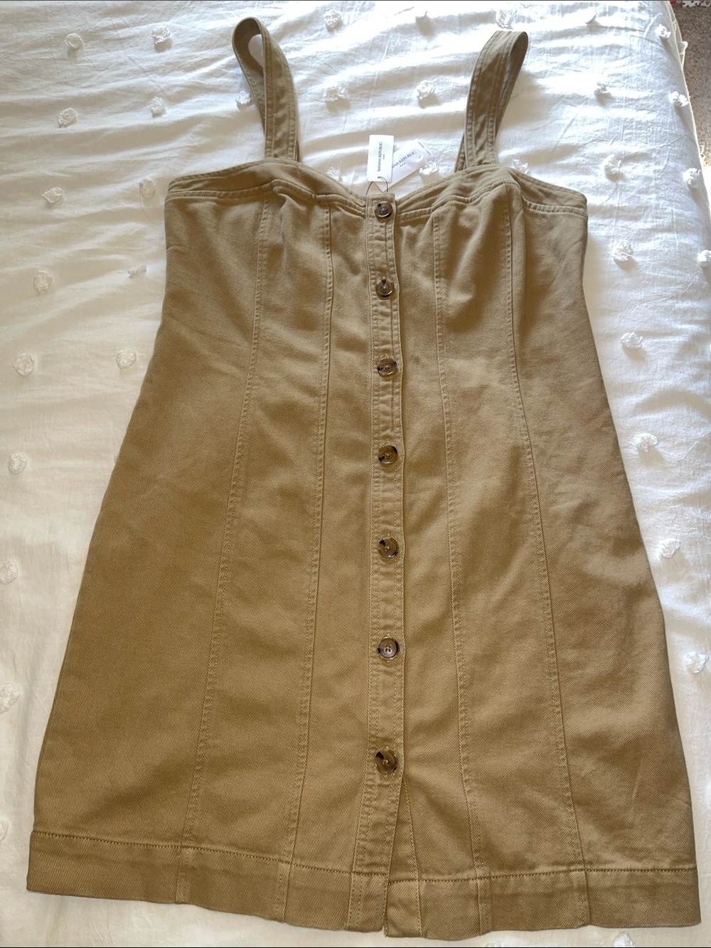 Banana Republic Tan Button-Front Mini Dress